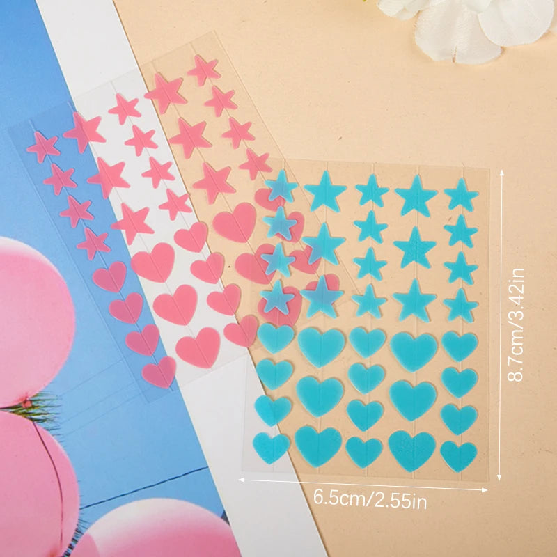 【Ad】36Pcs Hydrocolloid Colorful Pimple Patches Pimple Cover Sticker Star Shaped Invisible Pimple Cover Removal Pimple Patch