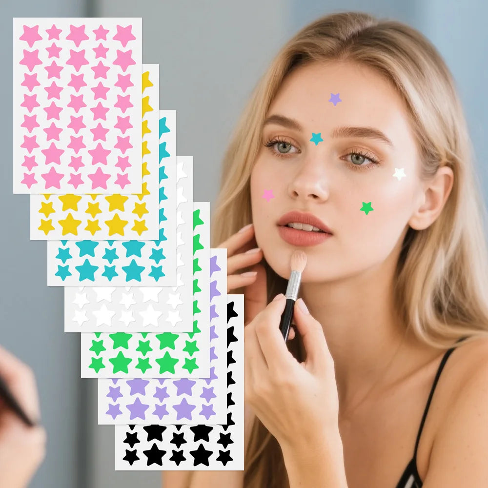 40Pcs/120Pcs Colorful PE Pimple Patches Cute Star Shaped Pimple Cover Sticker Invisible Pimple Cover Removal Pimple Patch