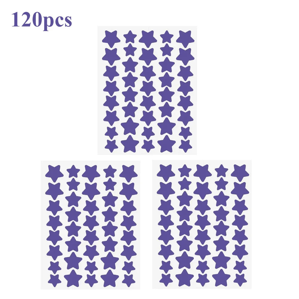 40Pcs/120Pcs Colorful PE Pimple Patches Cute Star Shaped Pimple Cover Sticker Invisible Pimple Cover Removal Pimple Patch