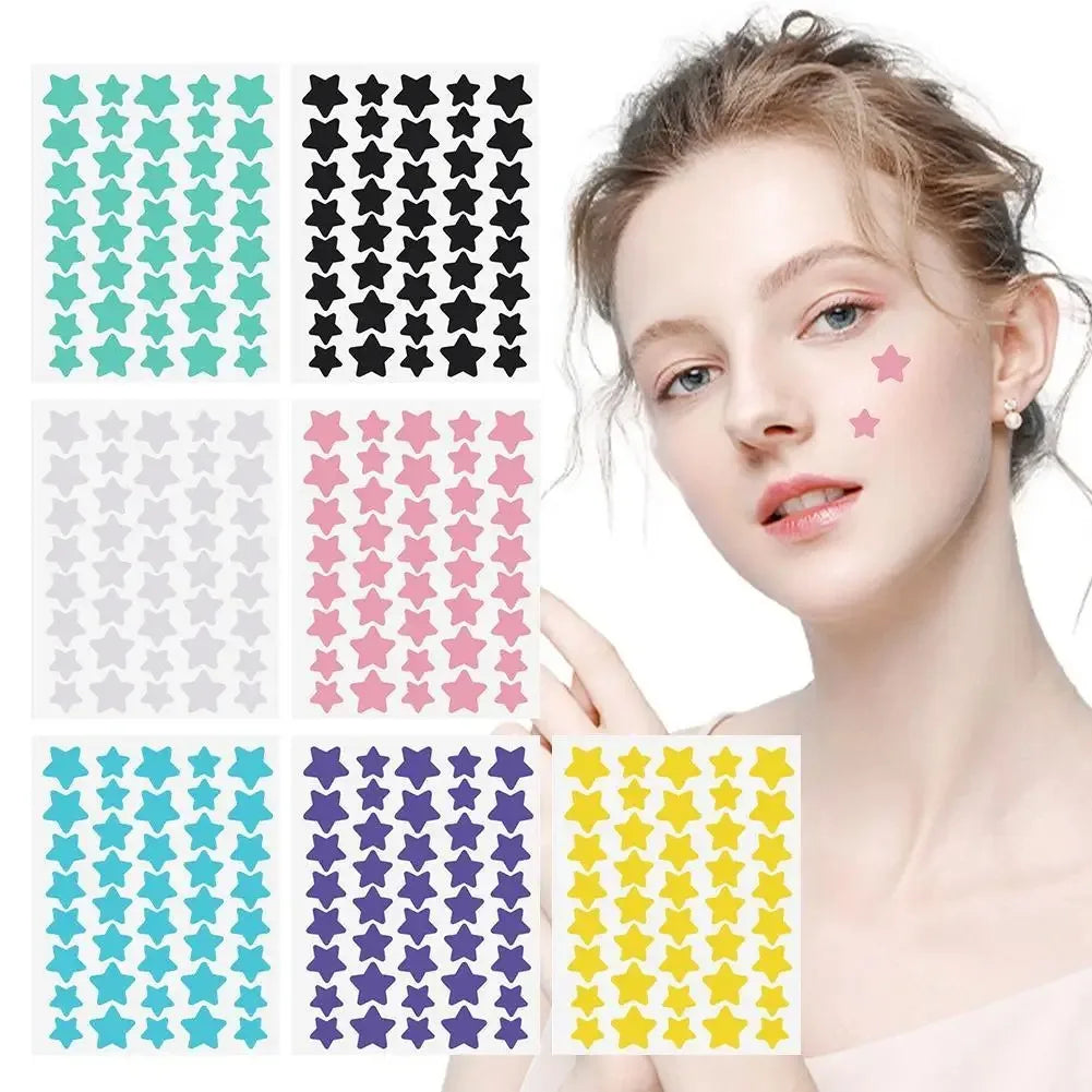 40Pcs/120Pcs Colorful PE Pimple Patches Cute Star Shaped Pimple Cover Sticker Invisible Pimple Cover Removal Pimple Patch