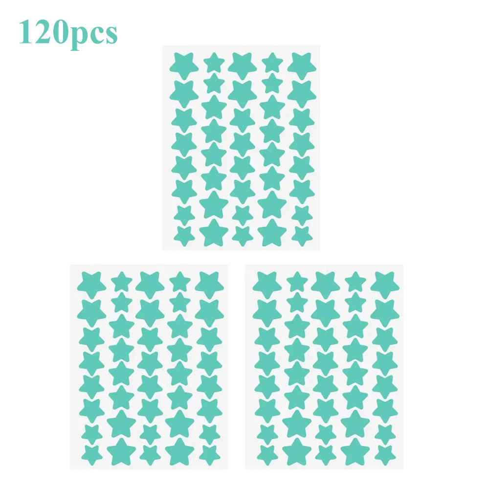 40Pcs/120Pcs Colorful PE Pimple Patches Cute Star Shaped Pimple Cover Sticker Invisible Pimple Cover Removal Pimple Patch