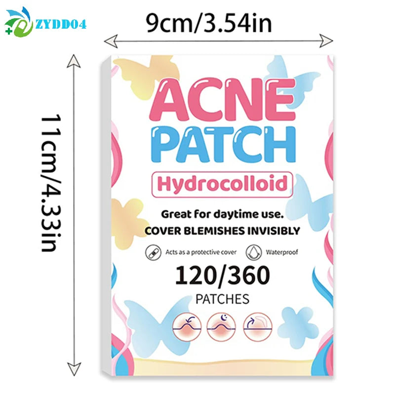 120/360Pcs Butterfly Shape Acne Pimple Patch Stickers Blemish Spot Concealer Cover 0.1Mm Acne Treatment Pimple Remover Skin Care