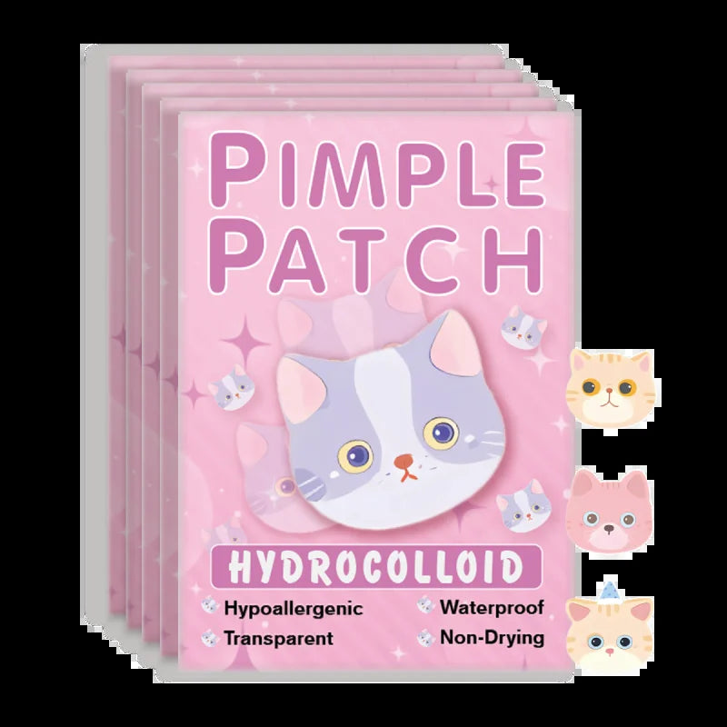 600Pieces of Cartoon Cat Acne Patches, Facial Acne Patches, Concealer Acne Patches, and Pimples Patches. Ultra-Thin and Breathab