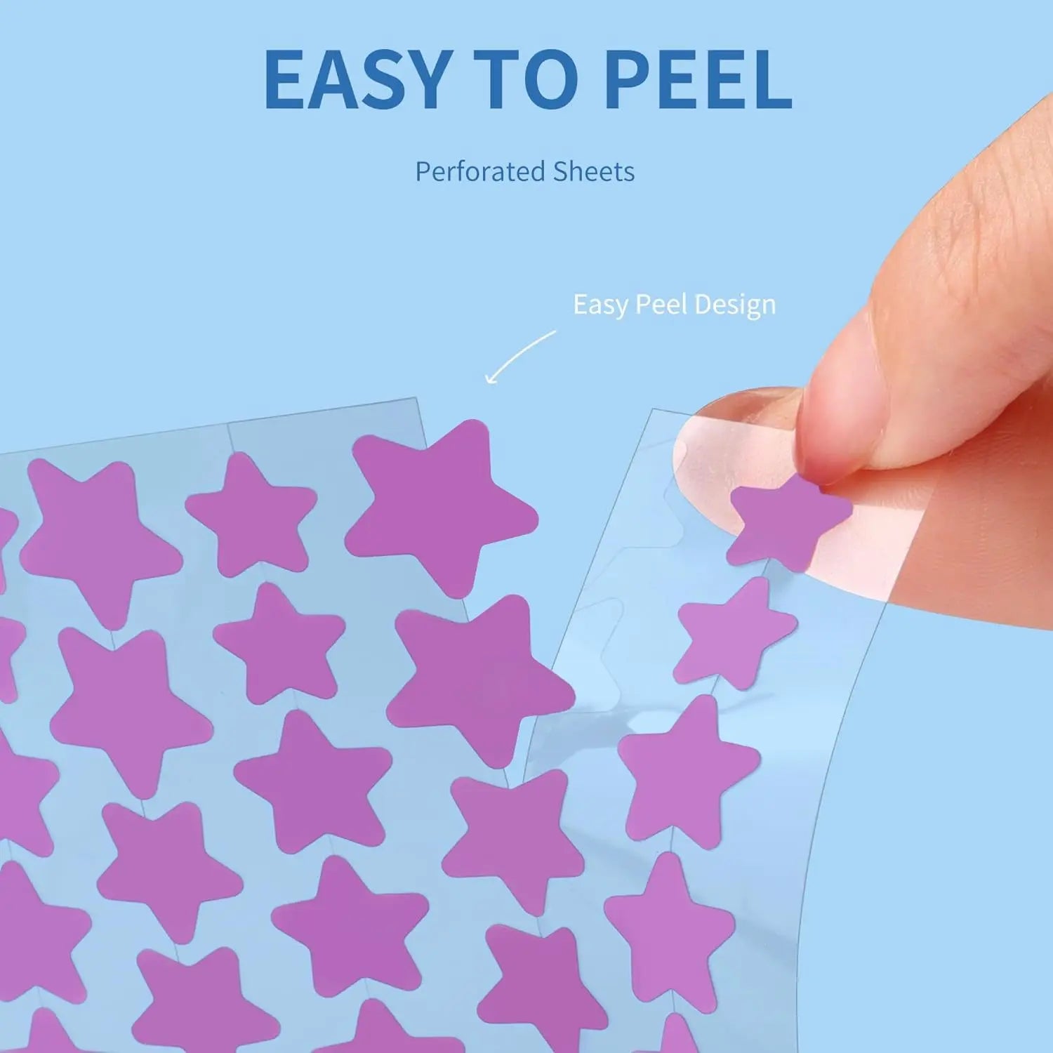 240 Patches Colorful Star Shape Hydrocolloid Acne Pimple Patch for Covering Zits and Blemishes Invisibly Spot Sticker