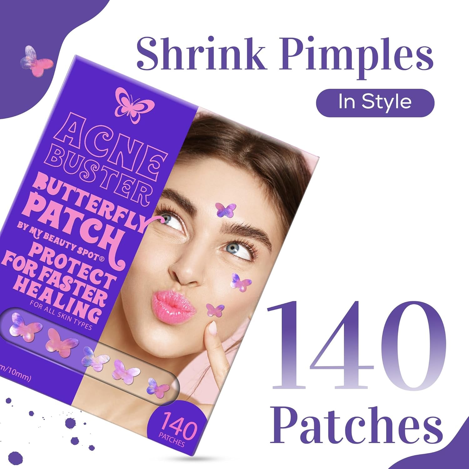 Pimple Patches Cute Acne Patches for Face (140 Patches) with Hydrocolloid, Tea Tree Extra & Salicylic Acid, Colorful Fun Designs – Pimple Patches for Face Acne Spot Treatment