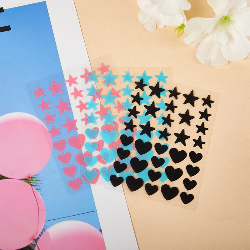 【Ad】36Pcs Hydrocolloid Colorful Pimple Patches Pimple Cover Sticker Star Shaped Invisible Pimple Cover Removal Pimple Patch