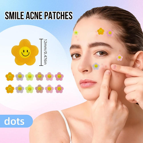 Pimple Patches - Hydrocolloid Acne Patches for Face - Cruelty-Free Zit Patches for Face, Blemish Patches, Pimple Stickers, Zit Stickers, Acne Stickers Smiles Flower (1 Pack)